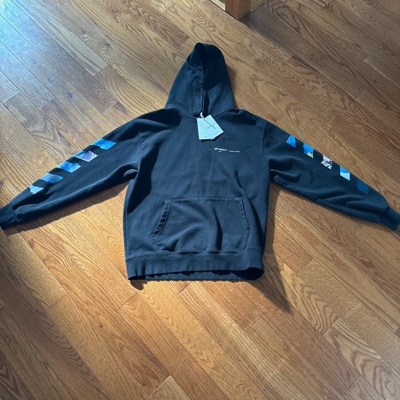 Off-White Black and Blue Men's Sweater
